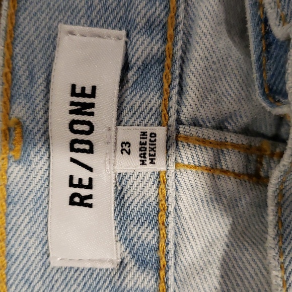 Re/Done Easy Straight Crop Light Wash 23 - Picture 5 of 6